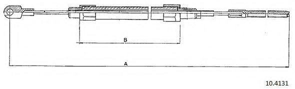 CABOR 10.4131 Cable, parking brake